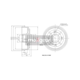 FÉKDOB PEUGEOT HÁTSÓ 206 106 AX SAXO 180MM 24021807202