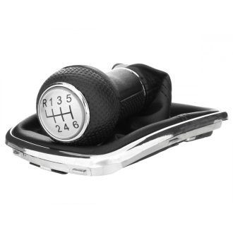   12MM VW Golf IV 97-03 EZÜST váltó gomb + váltószoknya kerettel KRÓM 6 SEBESSÉGES