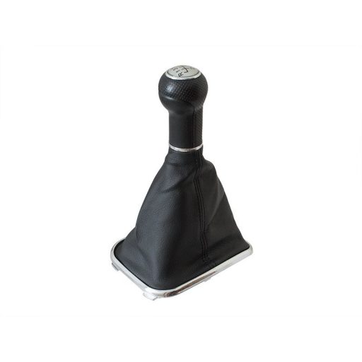 12MM VW Bora 98-05 sebességváltó gomb EZÜST + váltószoknya kerettel KRÓM 6 SEBESSÉGES