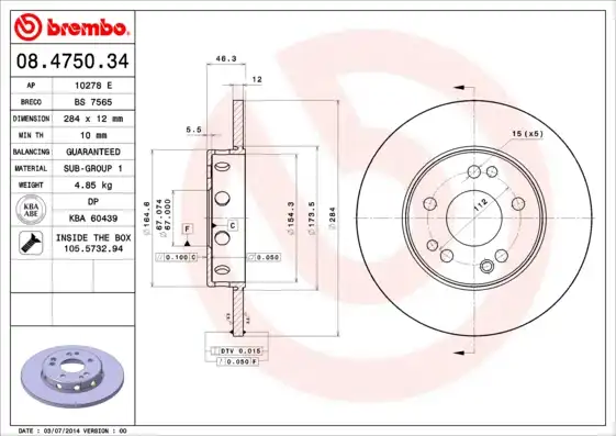 BREMBO 08.4750.34