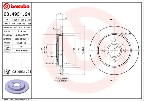 BREMBO 08.4931.21