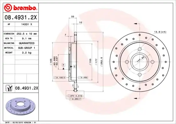 BREMBO 08.4931.2X
