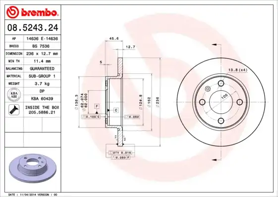 BREMBO 08.5243.24