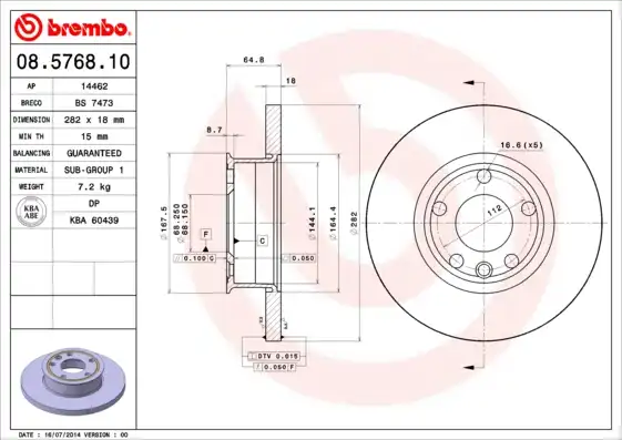 BREMBO 08.5768.10