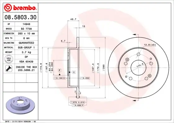 BREMBO 08.5803.30