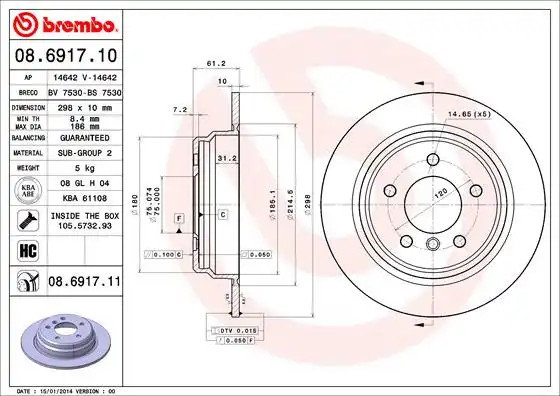 BREMBO 08.6917.11