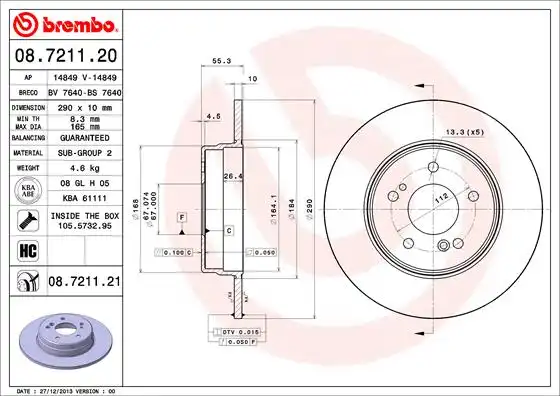 BREMBO 08.7211.21