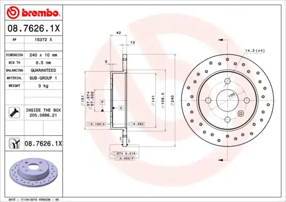 BREMBO 08.7626.1X