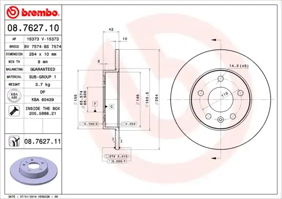 BREMBO 08.7627.11