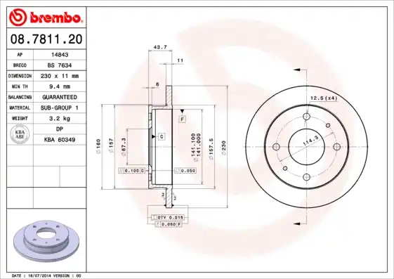 BREMBO 08.7811.20
