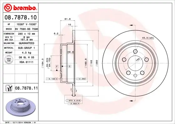 BREMBO 08.7878.11