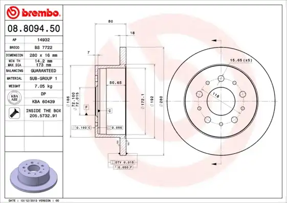 BREMBO 08.8094.50