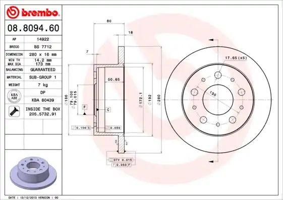 BREMBO 08.8094.60