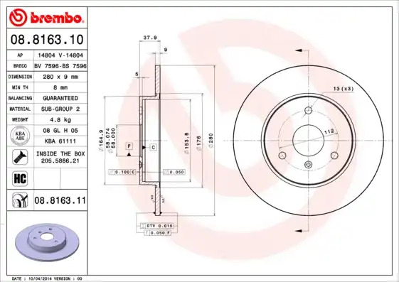 BREMBO 08.8163.11