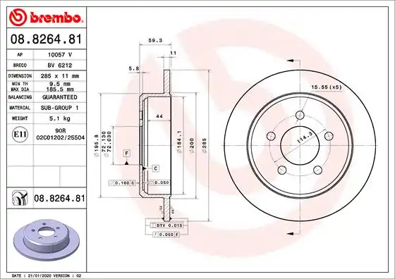 BREMBO 08.8264.81