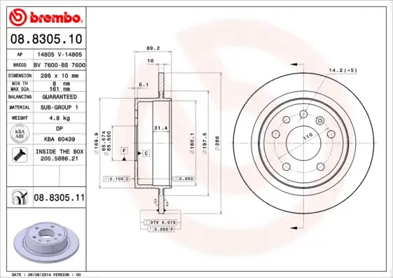 BREMBO 08.8305.11