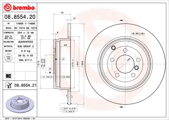 BREMBO 08.8554.21