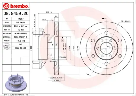 BREMBO 08.9459.20