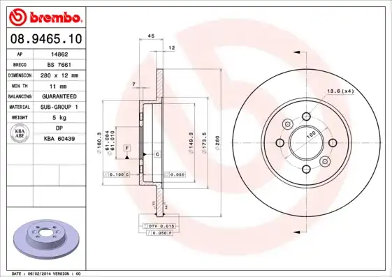 BREMBO 08.9465.10