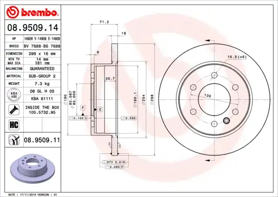 BREMBO 08.9509.11