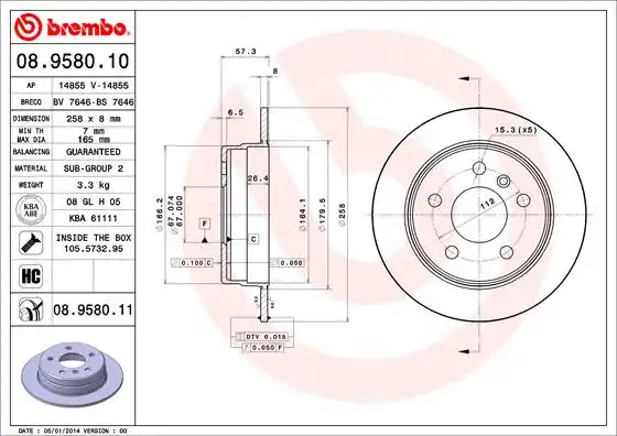 BREMBO 08.9580.11