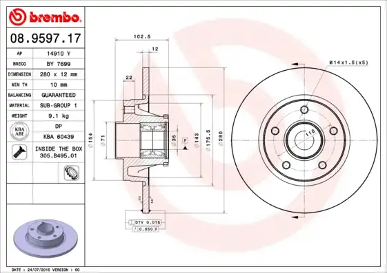 BREMBO 08.9597.17
