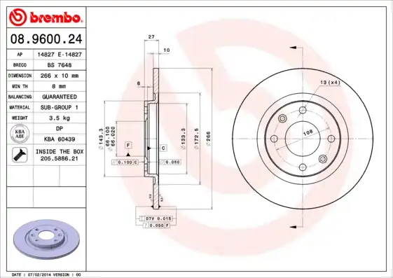 BREMBO 08.9600.24