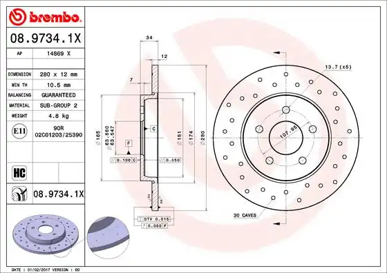 BREMBO 08.9734.1X
