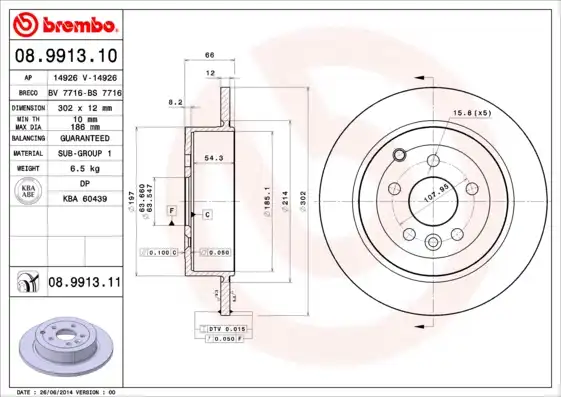 BREMBO 08.9913.11