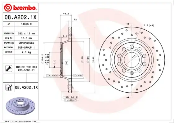 BREMBO 08.A202.1X
