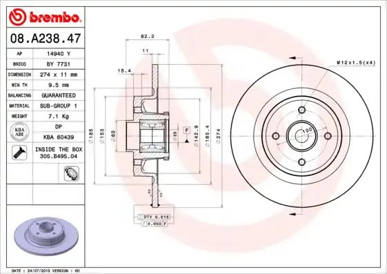 BREMBO 08.A238.47