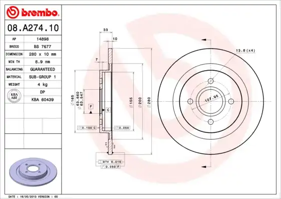 BREMBO 08.A274.10
