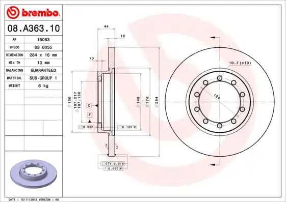 BREMBO 08.A363.10