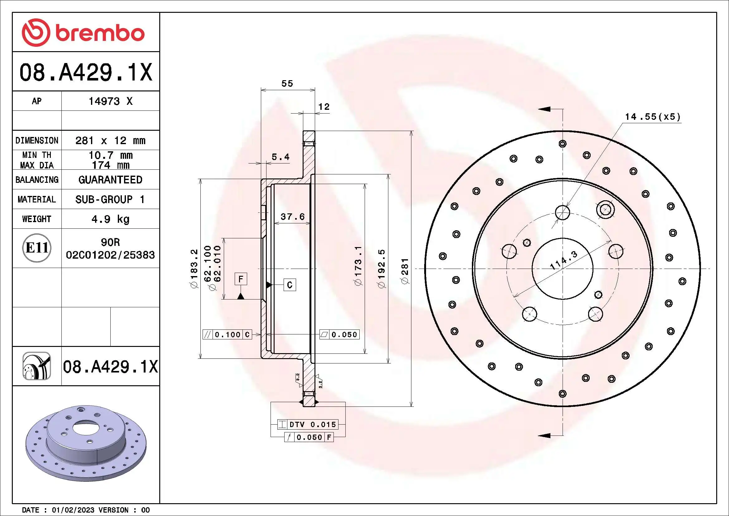 BREMBO 08.A429.1X