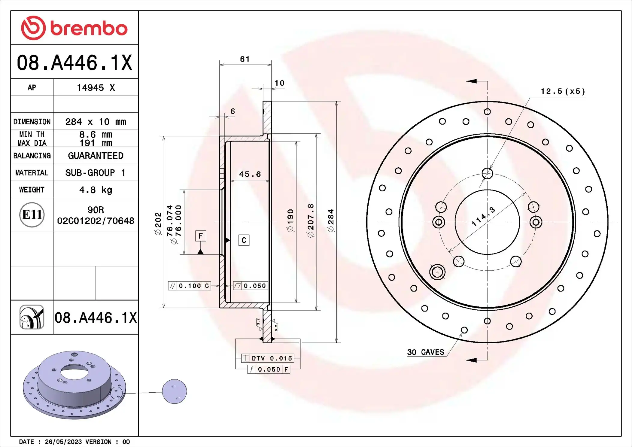 BREMBO 08.A446.1X