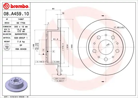 BREMBO 08.A459.10