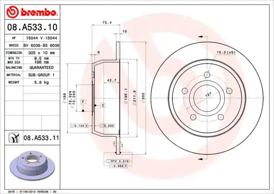 BREMBO 08.A533.11
