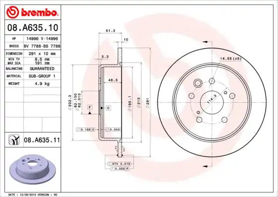 BREMBO 08.A635.11