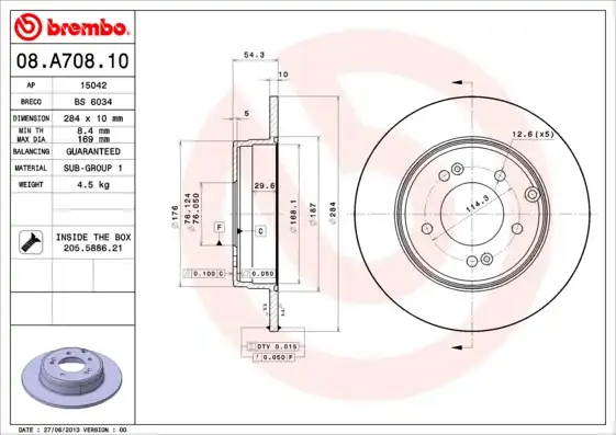BREMBO 08.A708.11