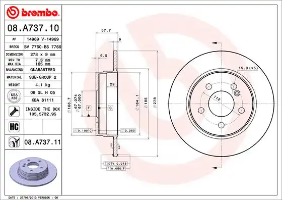BREMBO 08.A737.11