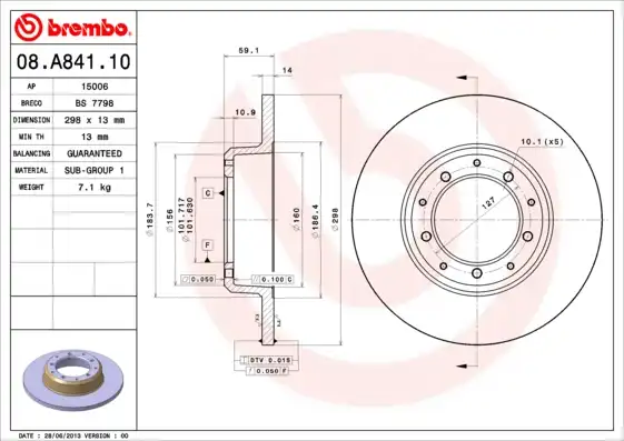 BREMBO 08.A841.10