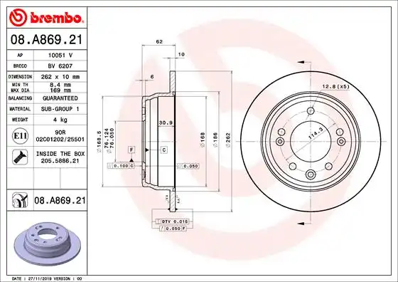 BREMBO 08.A869.21