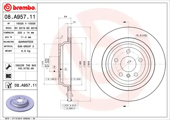 BREMBO 08.A957.11