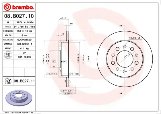 BREMBO 08.B027.11