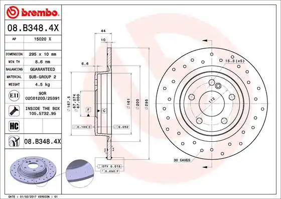 BREMBO 08.B348.4X