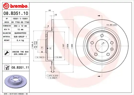 BREMBO 08.B351.11
