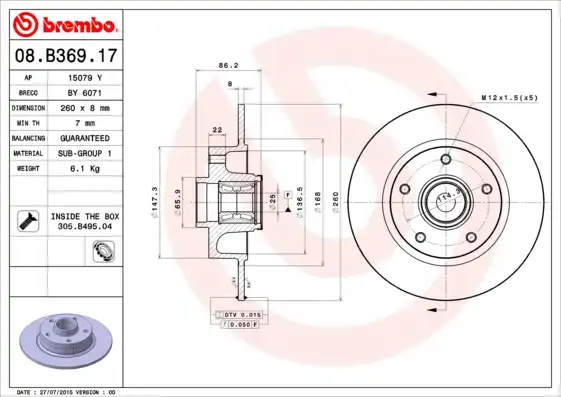 BREMBO 08.B369.17