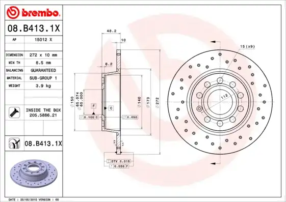BREMBO 08.B413.1X