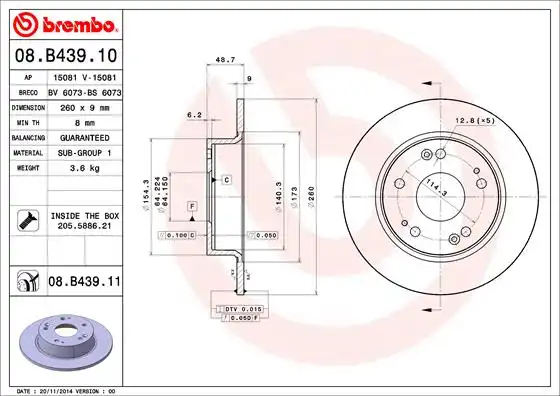 BREMBO 08.B439.11