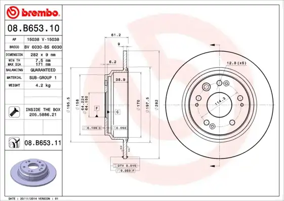 BREMBO 08.B653.11